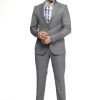 Slim Fit Suit Gray