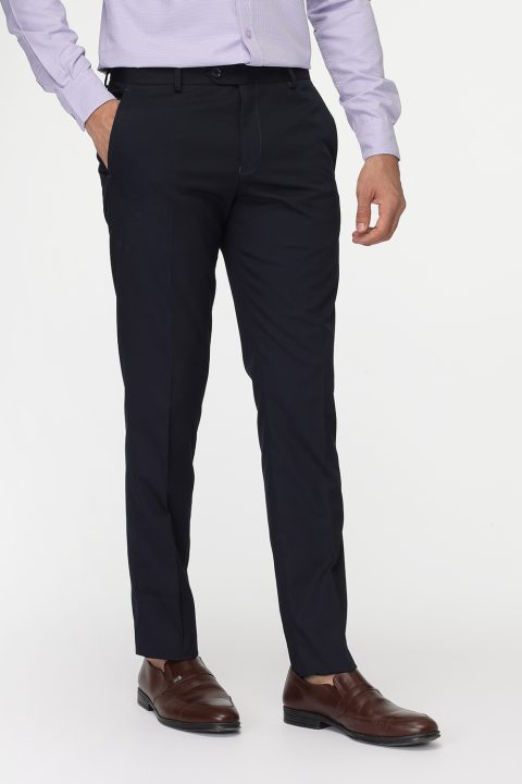 Slim Fit Classic Pants Dark Blue - Image 3