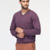 Regular Fit Pullover V Purple