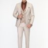 Slim Fit Suit Beige
