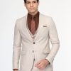 Slim Fit Suit Beige - Image 4