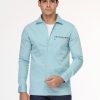 Regular Fit Shirt Chino Turquoise - Image 3