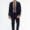 Slim Fit Suit Dark Blue