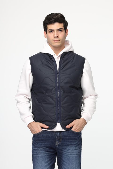 Regular Fit Vest Dark Blue