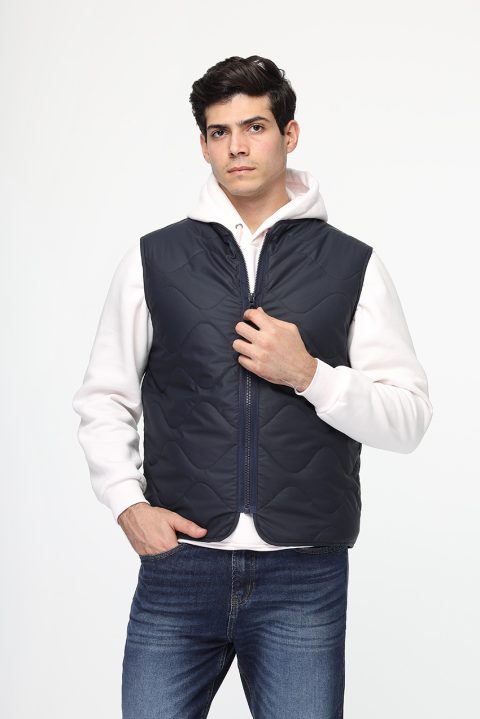 Regular Fit Vest Dark Blue - Image 4