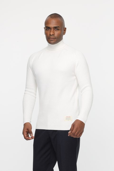 Slim Fit Pullover Off White - Image 4