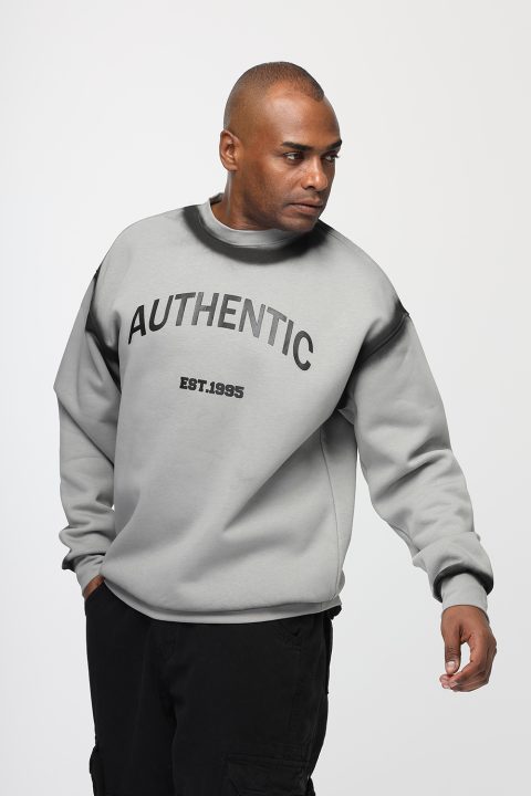 Over Size Sweat Shirt Gray - Image 3