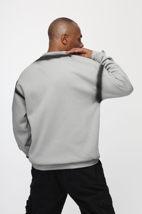 Over Size Sweat Shirt Gray - Image 4