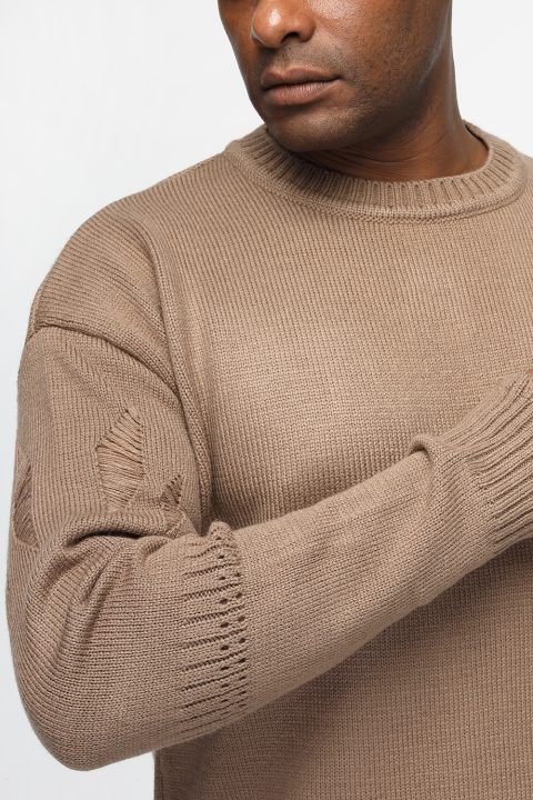 Over Size Pullover Beige - Image 5