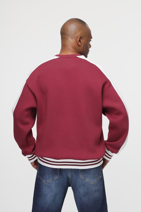 Over Size Sweat Shirt Dark Red - Image 5