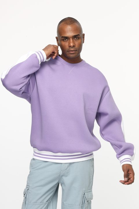 Over Size Sweat Shirt Purple - Image 3