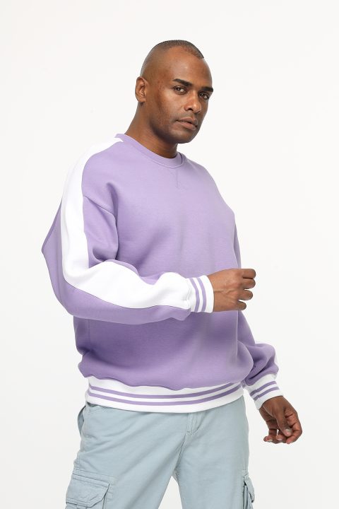 Over Size Sweat Shirt Purple - Image 4