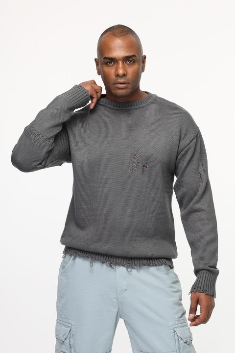 Over Size Pullover Gray