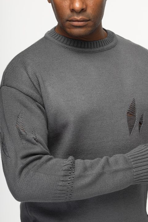 Over Size Pullover Gray - Image 5