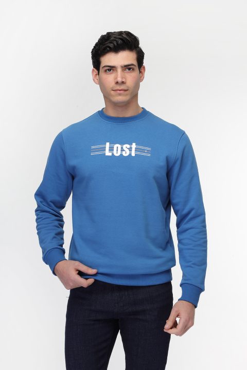 Regular Fit Sweat Shirt Blue