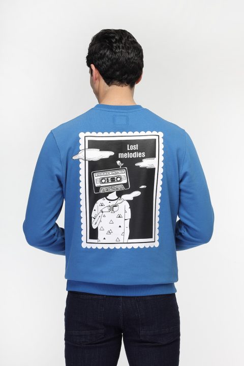 Regular Fit Sweat Shirt Blue - Image 3