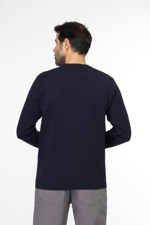 Regular Fit Pullover Dark Blue - Image 3