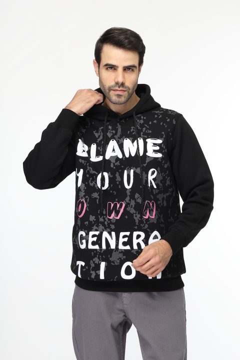 Regular Fit Sweat Shirt Black - Image 3