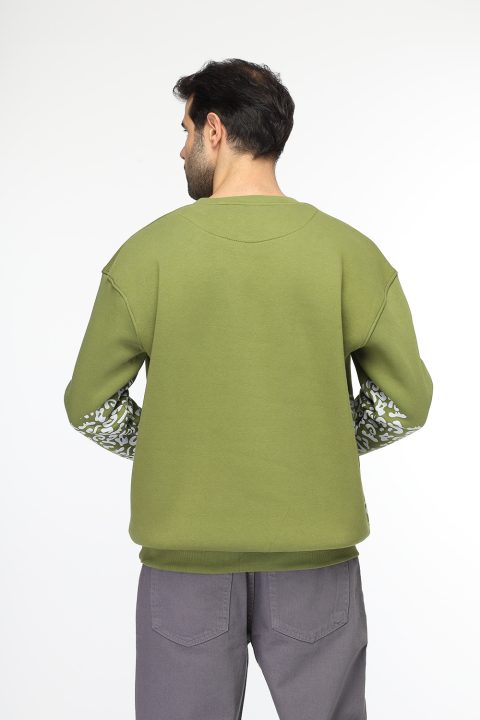 Over Size Sweat Shirt Light Green - Image 3