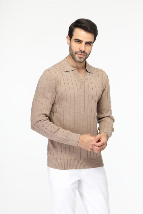 Regular Fit Pullover Beige - Image 3