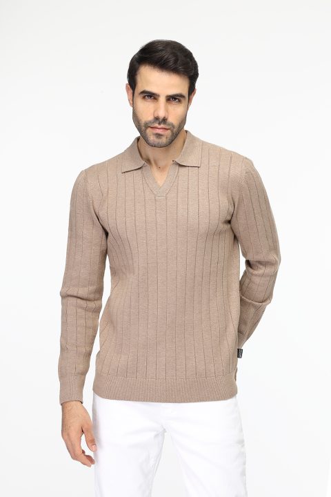 Regular Fit Pullover Beige - Image 4