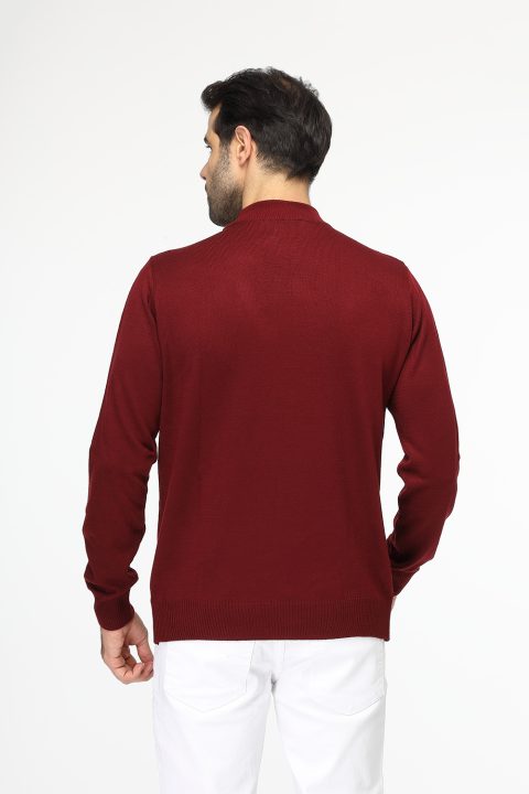 Regular Fit Pullover Maroon - Image 4