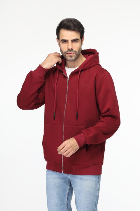 Regular Fit Sweat Shirt Maroon - Image 3