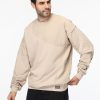 Over Size Sweat Shirt Beige - Image 3