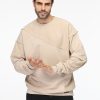 Over Size Sweat Shirt Beige