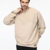 Over Size Sweat Shirt Beige - Image 4