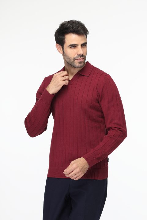 Regular Fit Pullover Maroon - Image 3