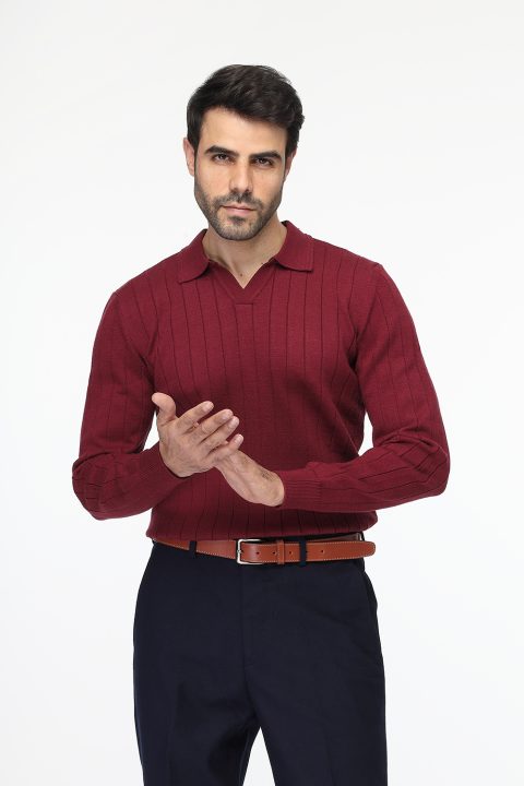 Regular Fit Pullover Maroon - Image 4