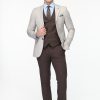 Slim Fit Suit Beige - Image 4