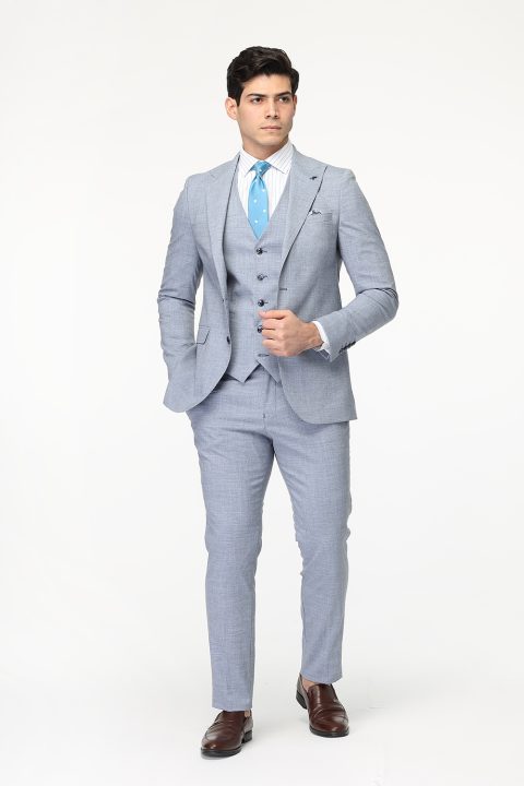 Slim Fit Suit Light Blue