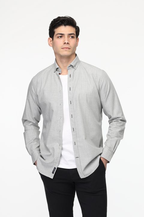 Semi Classic Shirt Regular fit Gray - Image 3