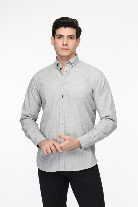 Semi Classic Shirt Regular fit Gray - Image 5