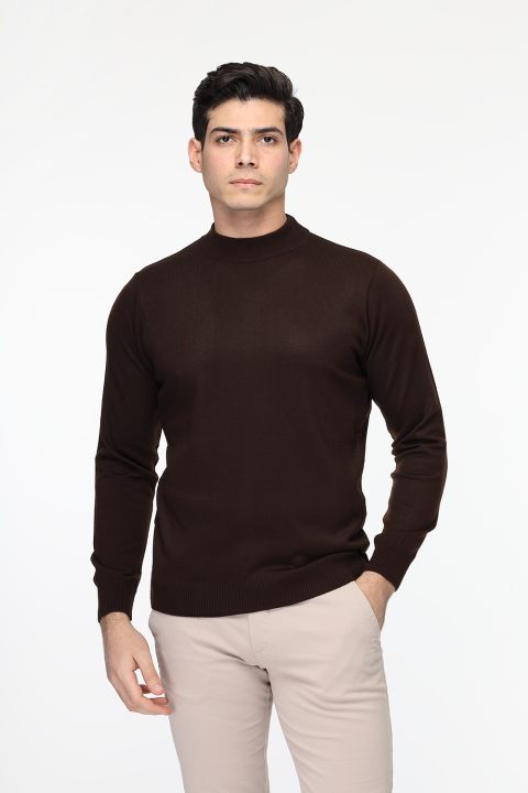 Regular Fit Pullover Dark Brown