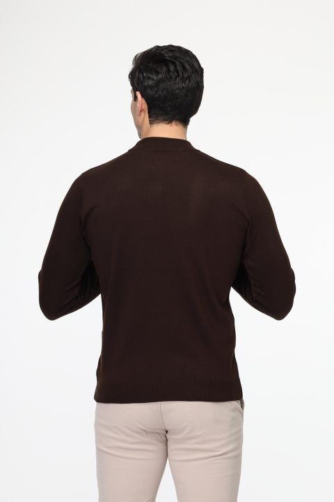 Regular Fit Pullover Dark Brown - Image 4