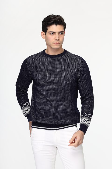 Regular Fit Pullover Dark Blue - Image 3