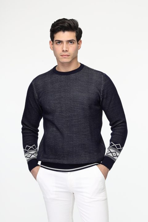 Regular Fit Pullover Dark Blue - Image 4