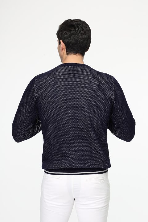 Regular Fit Pullover Dark Blue - Image 5