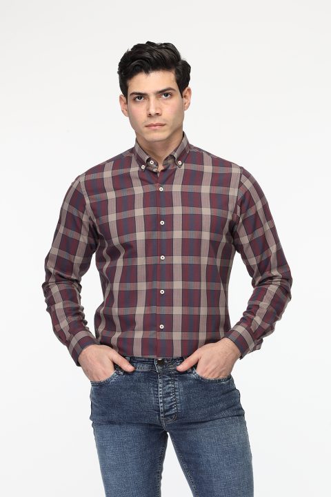 New Fit Shirt Maroon - Image 5