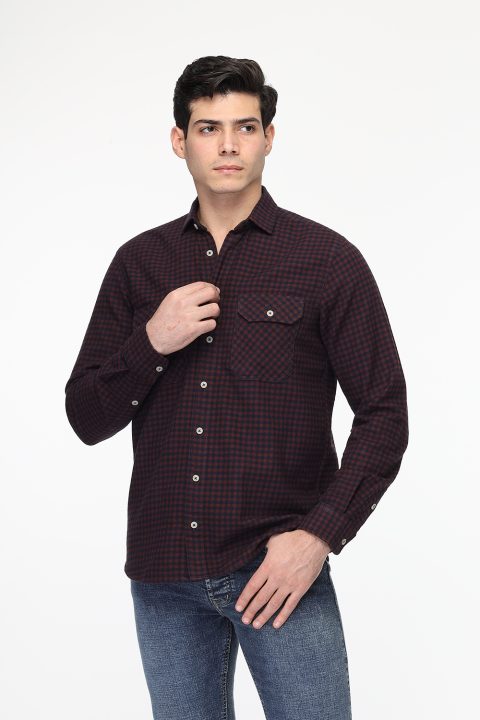 New Fit Shirt Maroon - Image 3