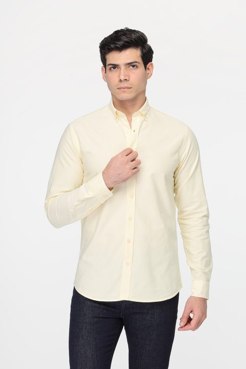 Semi Classic Shirt New fit Yellow - Image 3