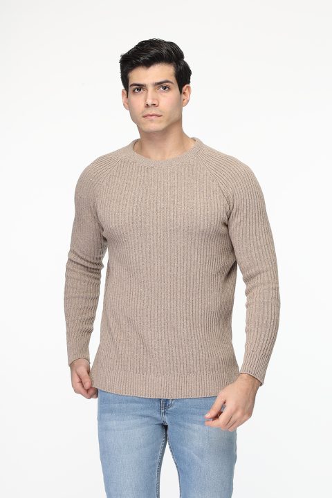 Slim Fit Pullover Beige