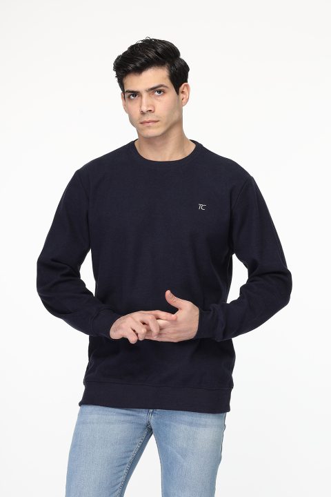 Regular Fit Sweat Shirt Dark Blue - Image 3