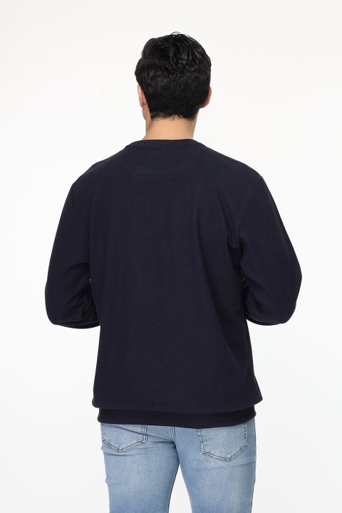 Regular Fit Sweat Shirt Dark Blue - Image 4