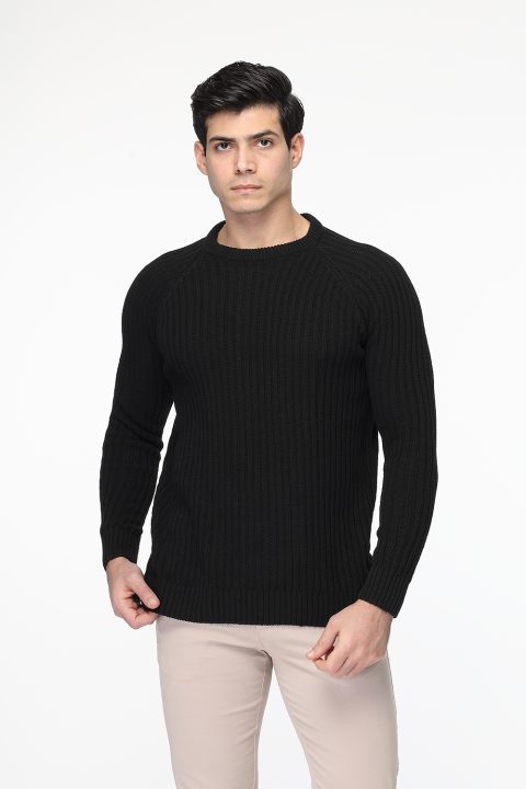 Slim Fit Pullover Black