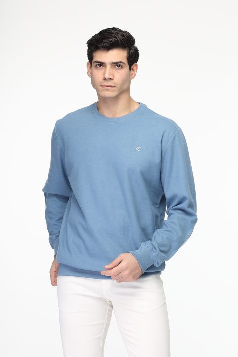 Regular Fit Sweat Shirt Blue