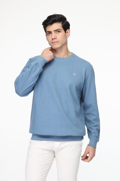 Regular Fit Sweat Shirt Blue - Image 3